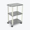 Luxor 42''H 3-Shelf Utility Cart, Gray Shelves, Putty Legs UCPL1GY - alternate 1